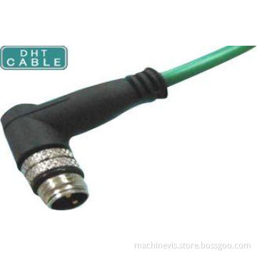 IP67 / IP68 3P 4P 5P 8 Pin M8 Right Angle Waterproof Cable